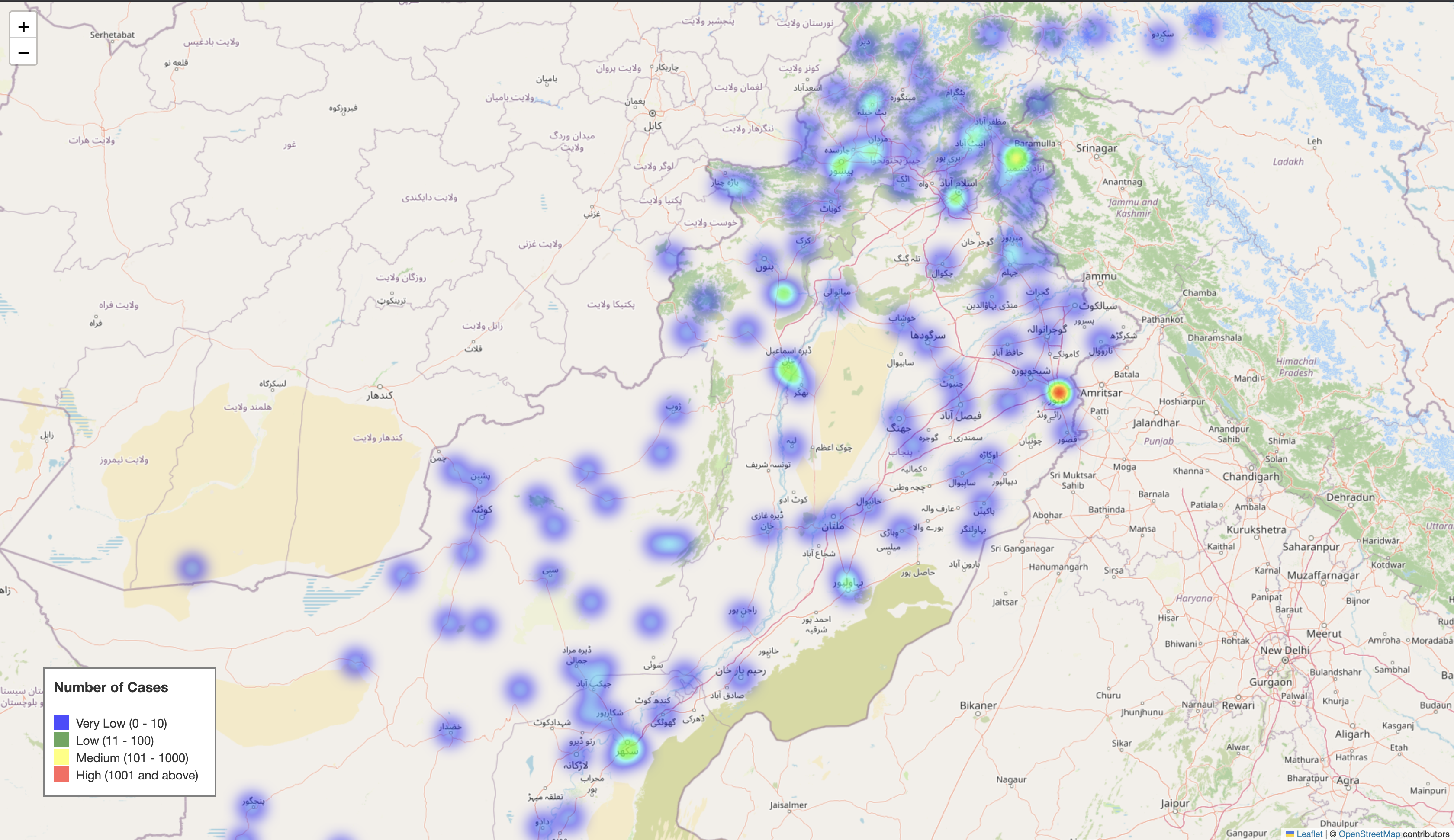 Domestic Violence Heatmap Pakistan